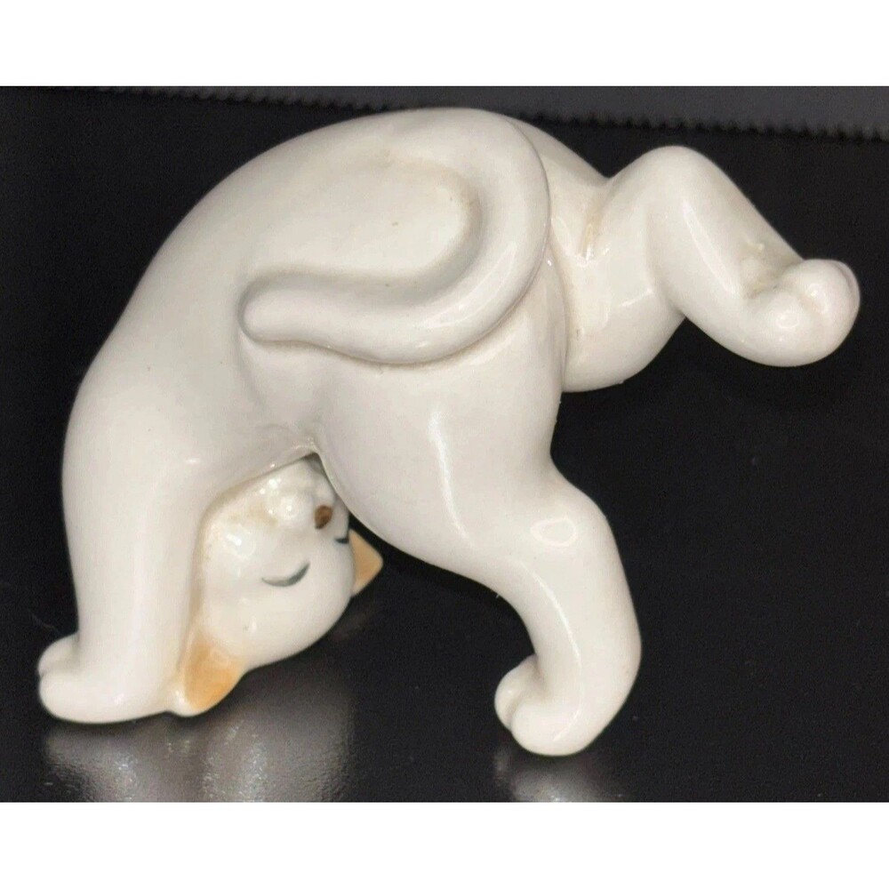 Vintage Fitz & Floyd Porcelain Kittens Figurines Set of 4 Playful Tumbling Cats